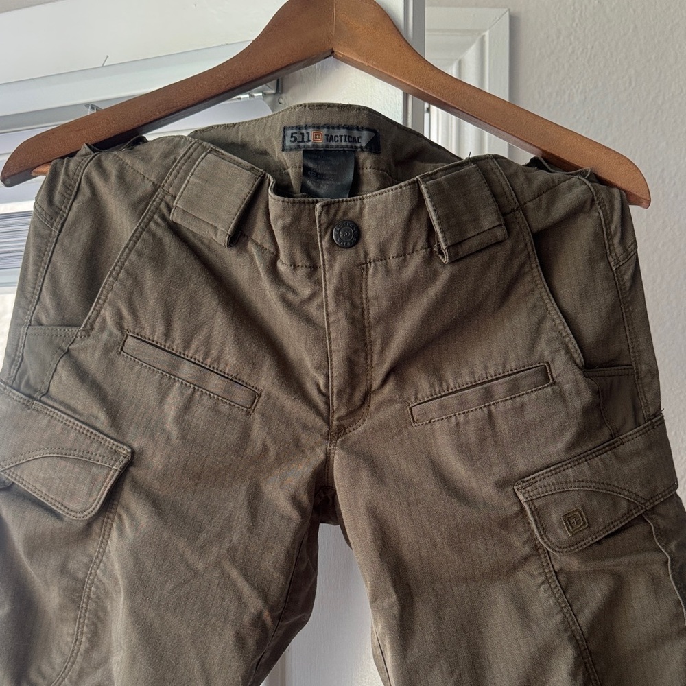 5.11 Tactical Straight Leg Cargo Pants in Olive Green
